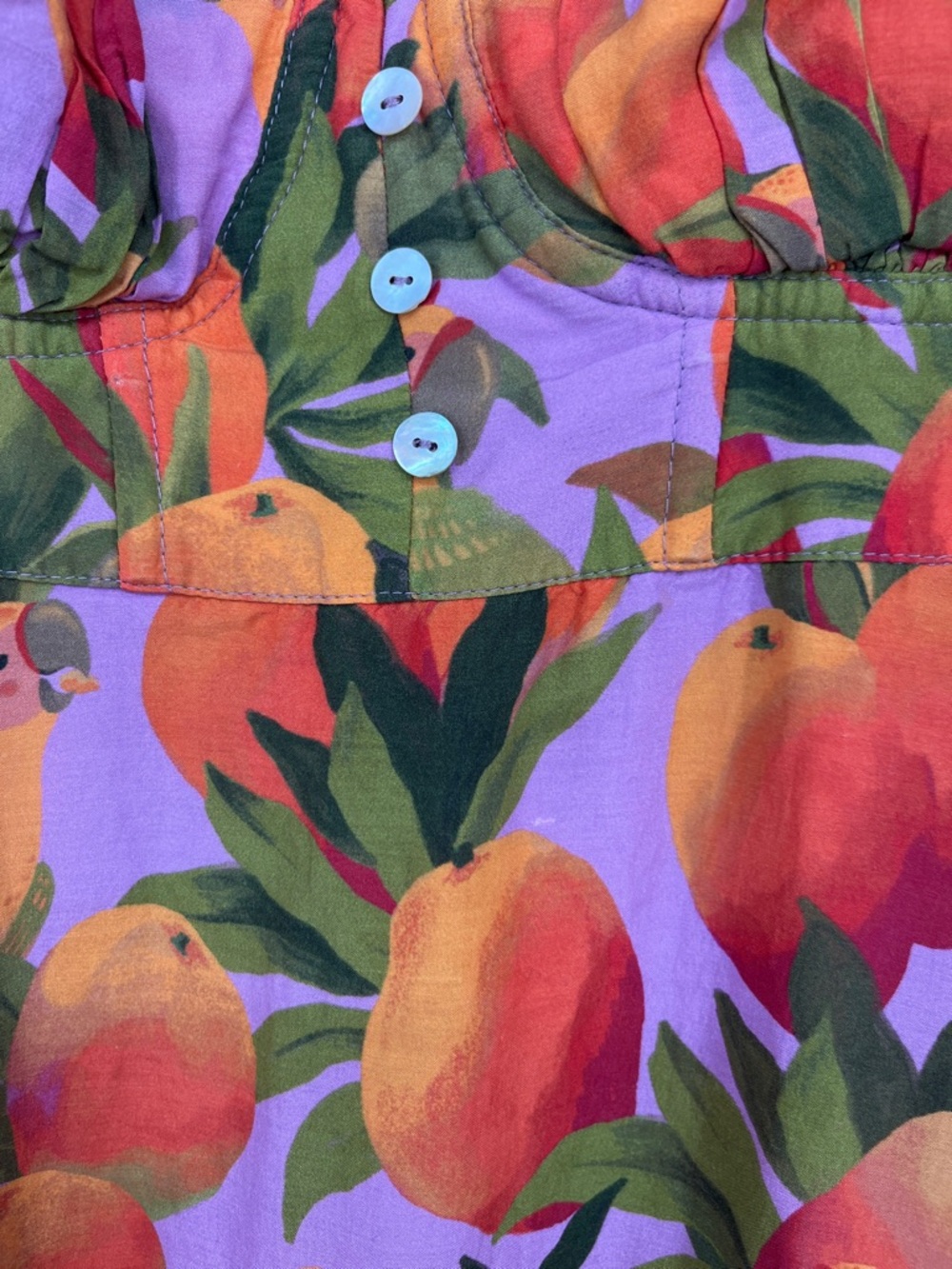 Farm Rio Mango Macaws Maxi Dress Medium - Picture 13 of 15